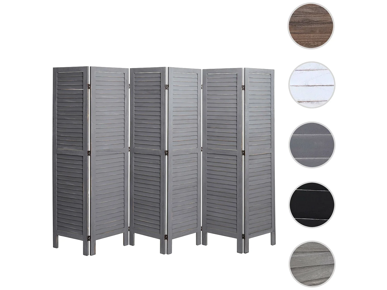 Paravent MCW-G30,  gris foncé