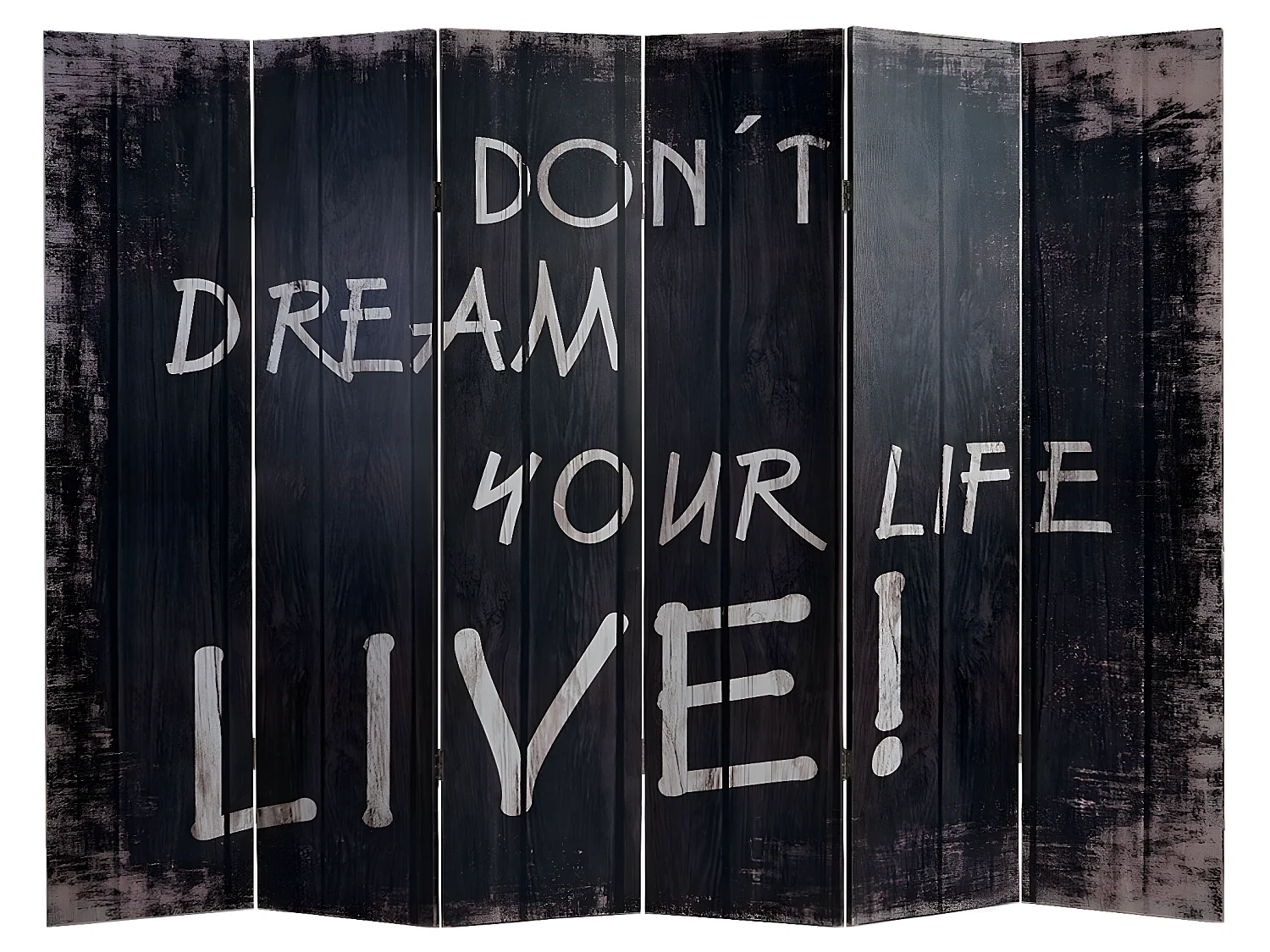 Foto-Paravent Retro, 180x240cm, Spruch