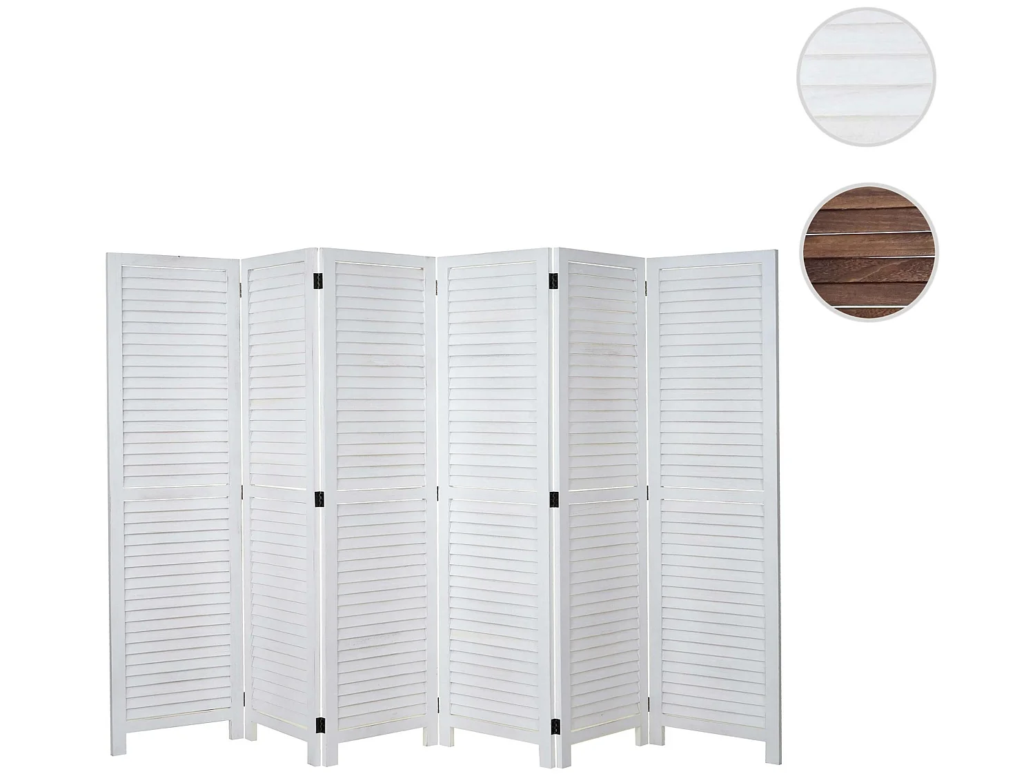 Paravent MCW-C30,  blanc shabby