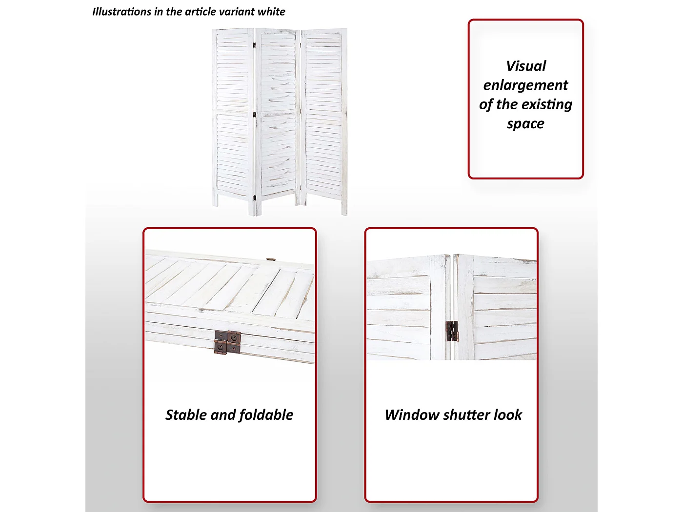 Paravent MCW-G30,  marron