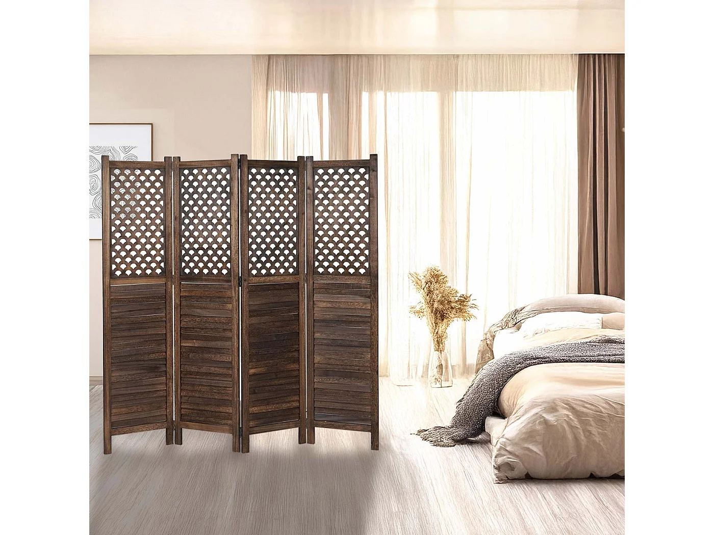 Paravent MCW-A84,  bruin