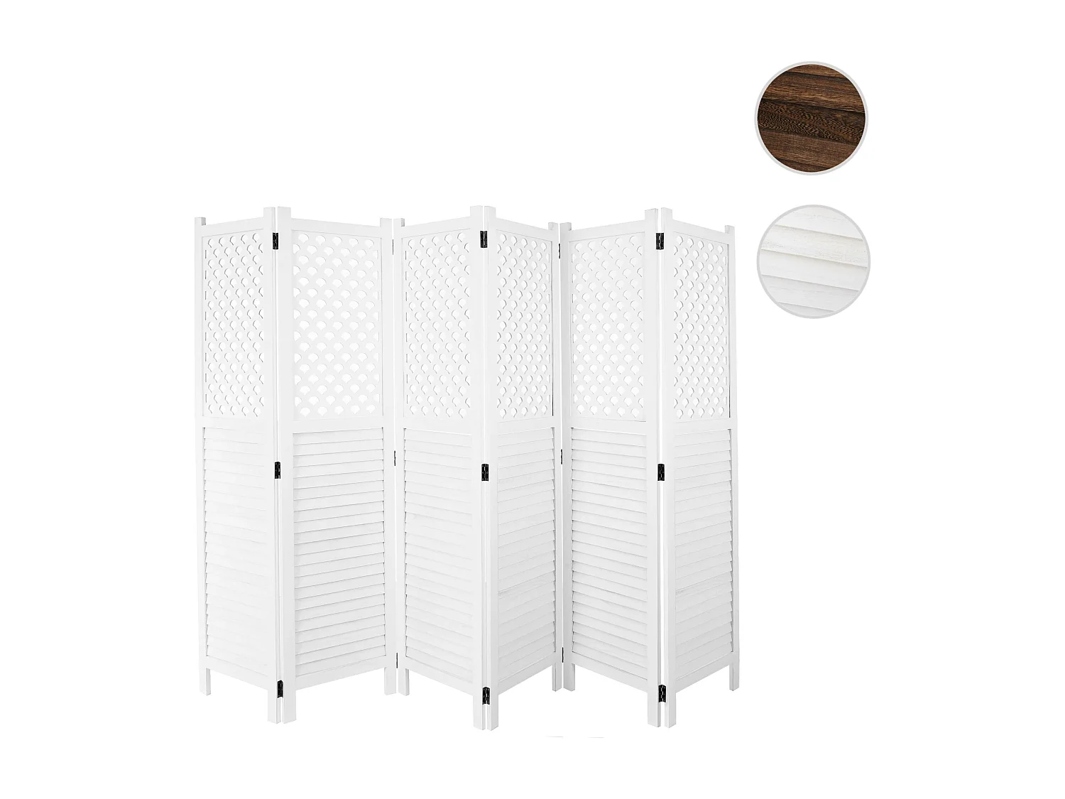 Paravent MCW-A84,  blanc