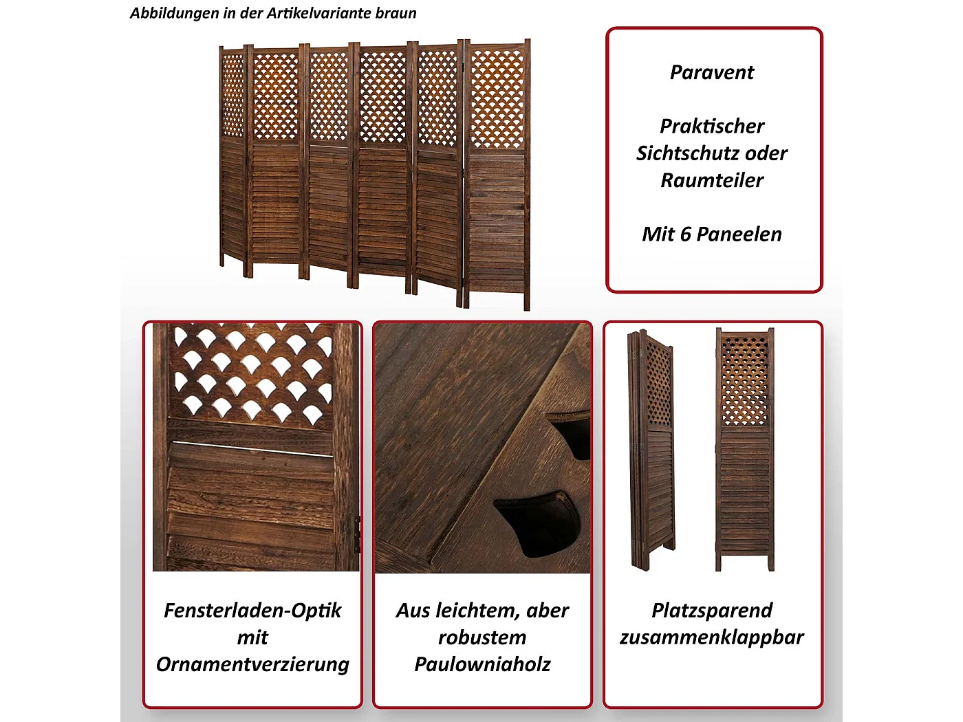 Paravent MCW-A84,  blanc