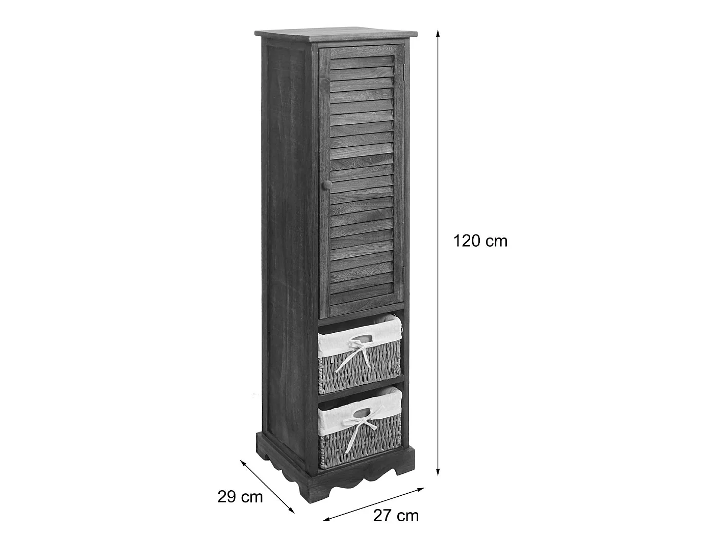 Cómoda de baño MCW-H20,  blanco desgastado