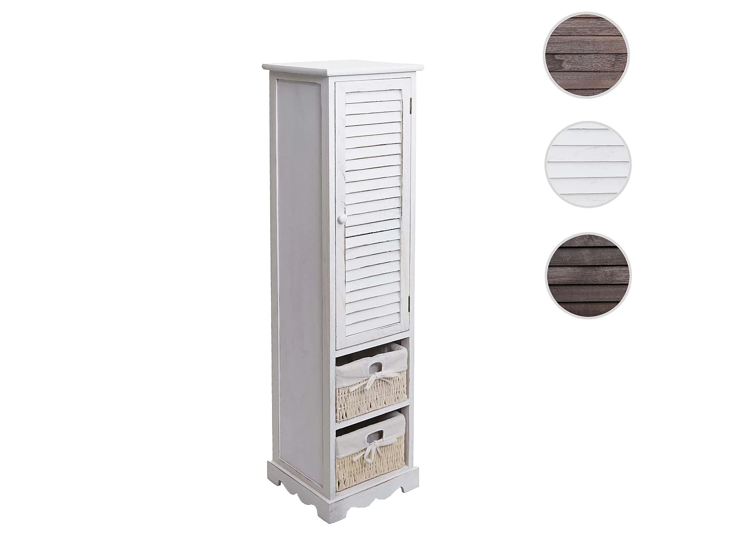 Cómoda de baño MCW-H20,  blanco desgastado