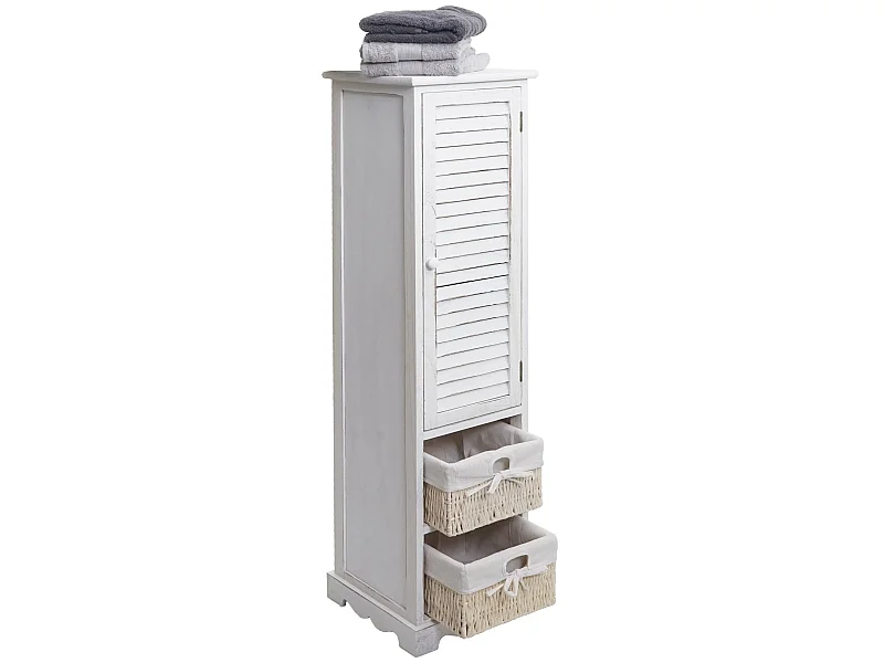 Commode de salle de bains MCW-H20,  shabby blanc