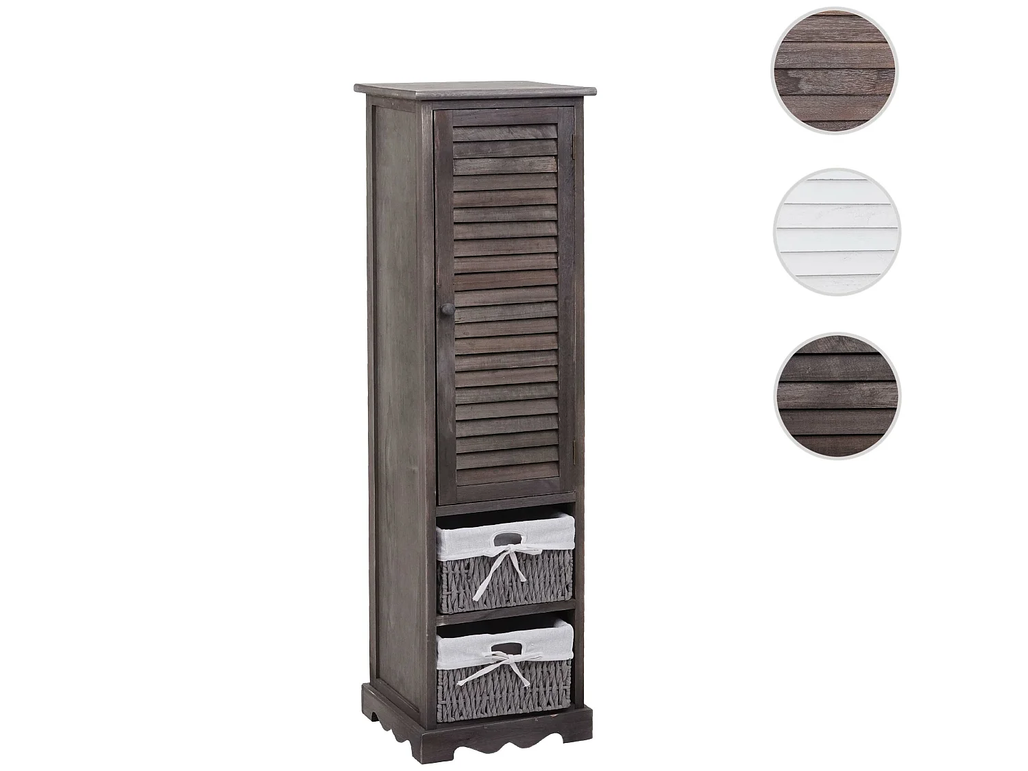 Commode de salle de bains MCW-H20,  shabby gris-brun