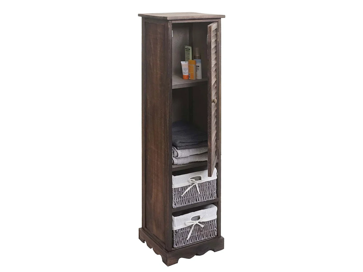 Mueble de baño MCW-H20,  marrón desgastado