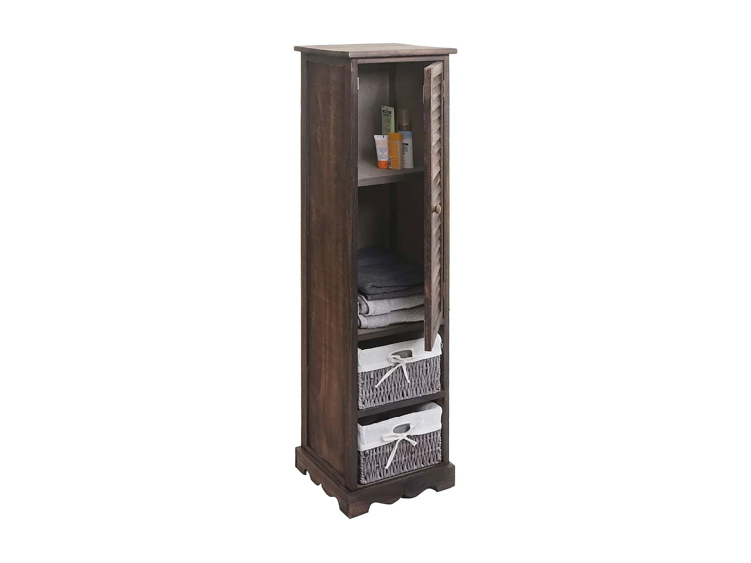 Cómoda de baño MCW-H20,  marrón desgastado