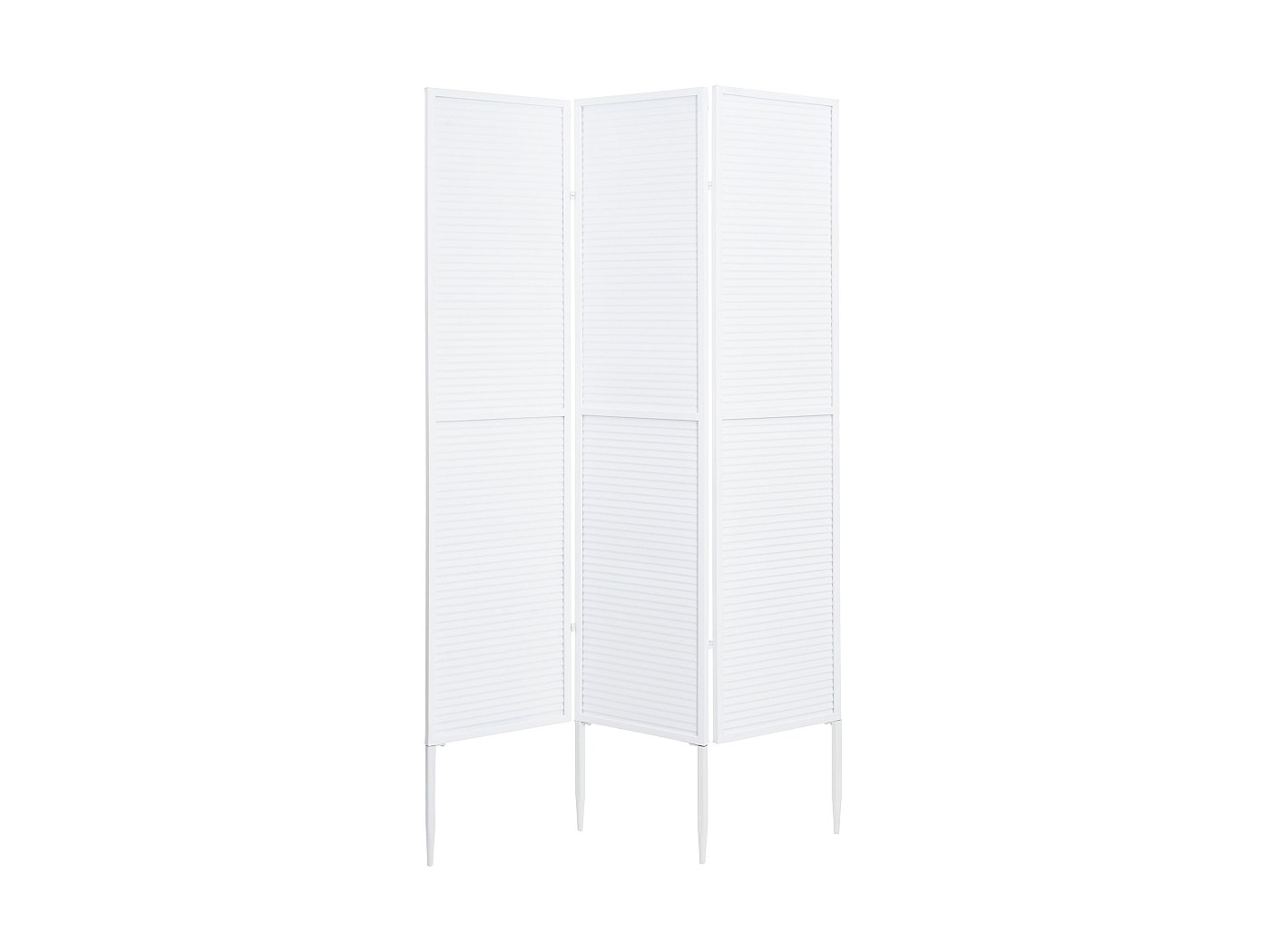 Mendler Paravento Divisorio Yvelines T752 - 3 Pannelli In Legno Paulonia, Con 3 Ripiani Portaoggetti - Colore Naturale E Bianco, 125x170 Cm