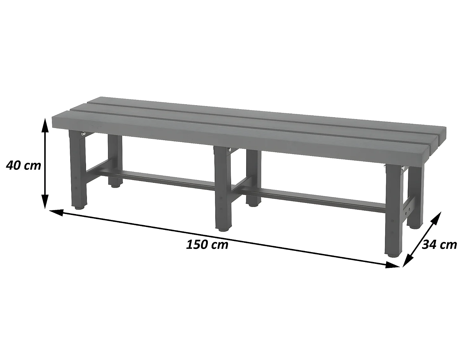 Aluminium tuinbank MCW-K60