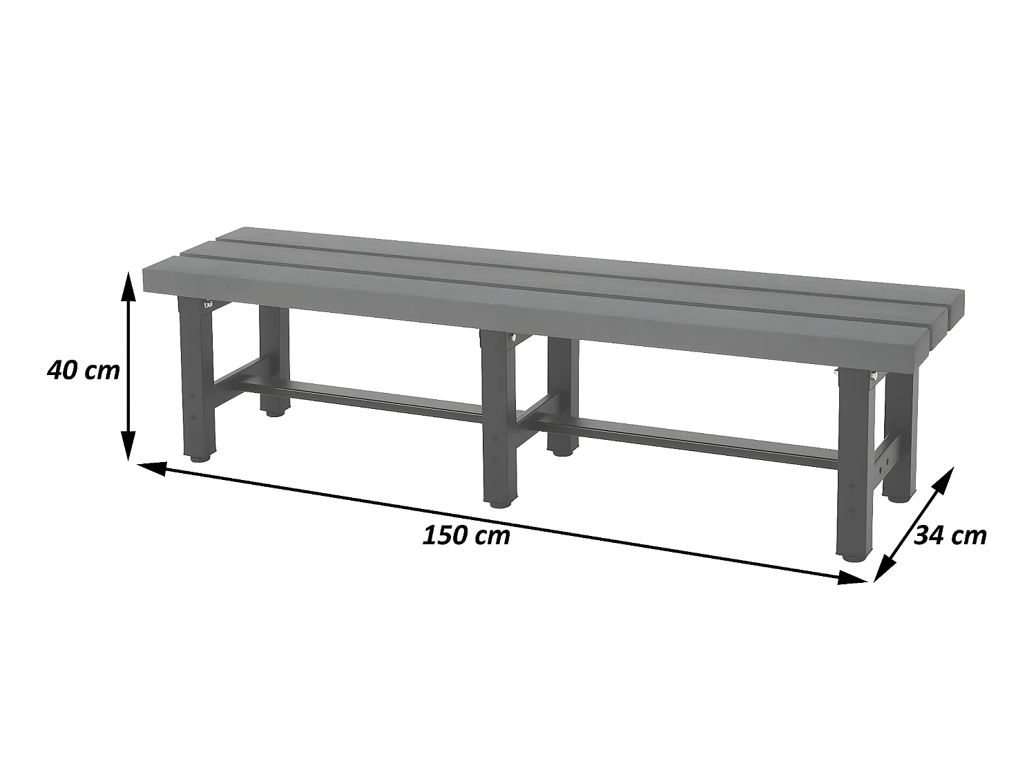 Banco de jardín de aluminio MCW-K60
