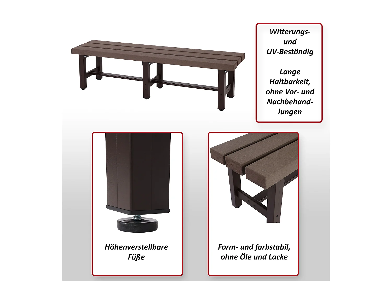 Banco de jardín de aluminio MCW-K60