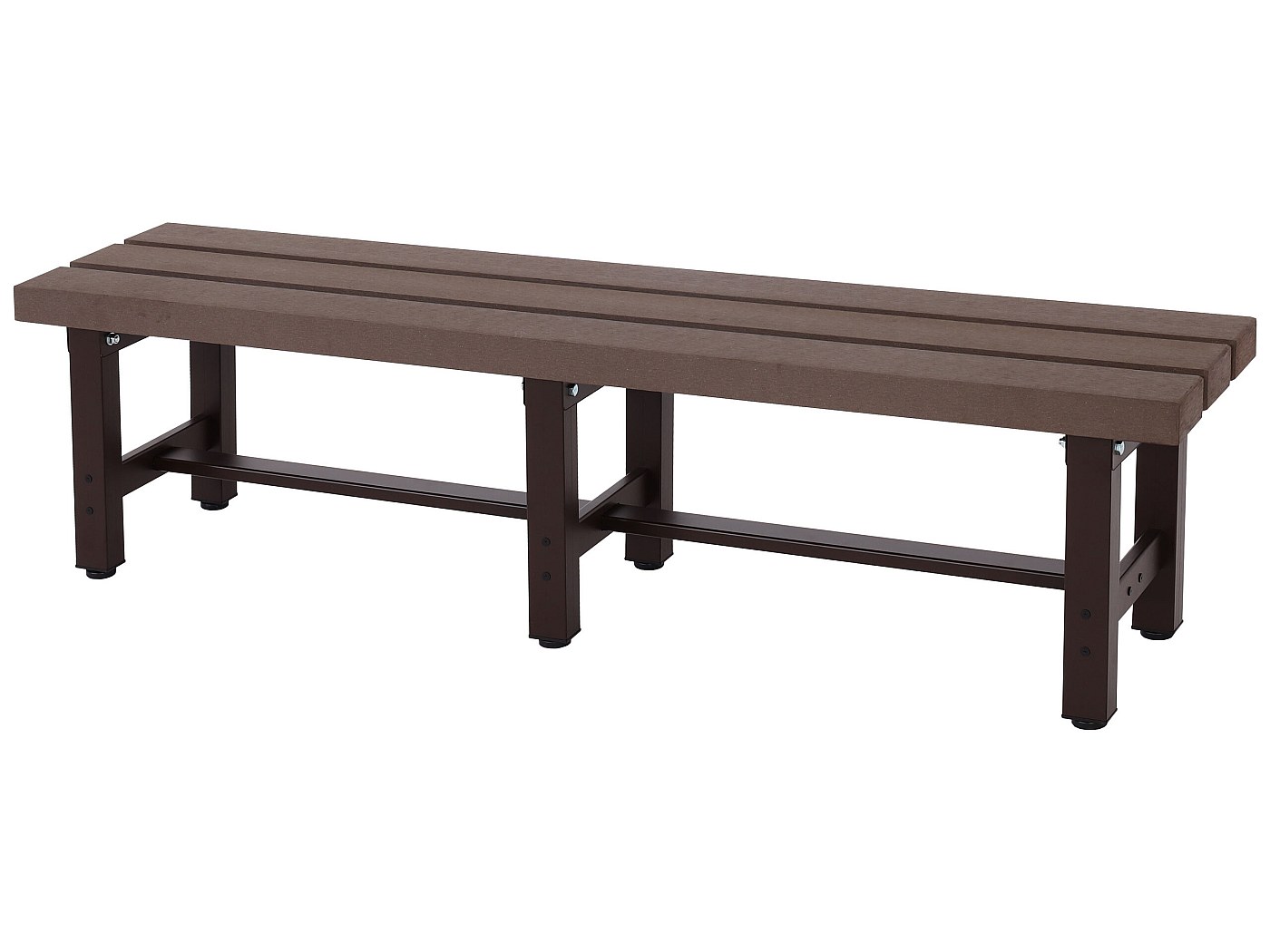 Metalen tuinbank - Aluminium steen - Zwart 116 cm