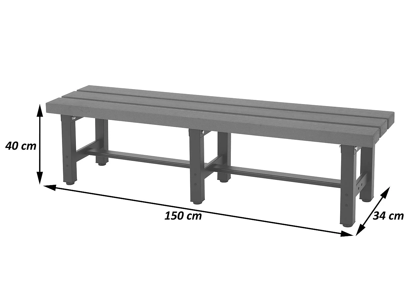 Alu garden bench MCW-K60