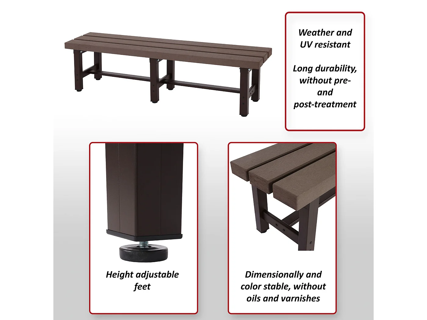 Alu garden bench MCW-K60