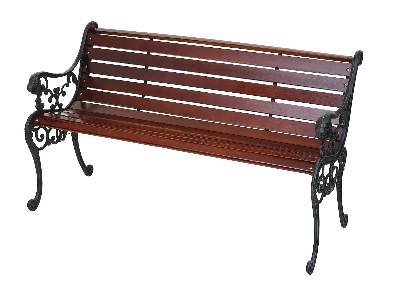 Banc de jardin MCW-F98 2 places,  2 places, 125cm marron
