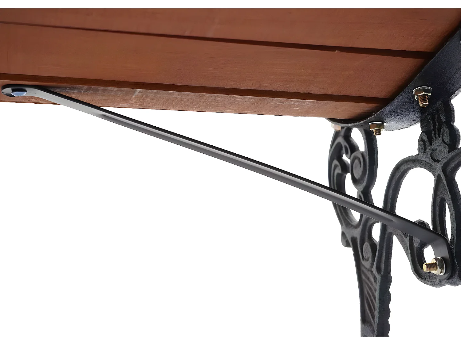 Banc de jardin MCW-F98 2 places,  2 places, 125cm marron