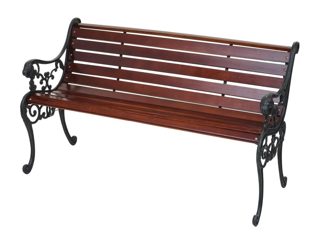 Banco de jardim MCW-F98 de 2 lugares,  castanho