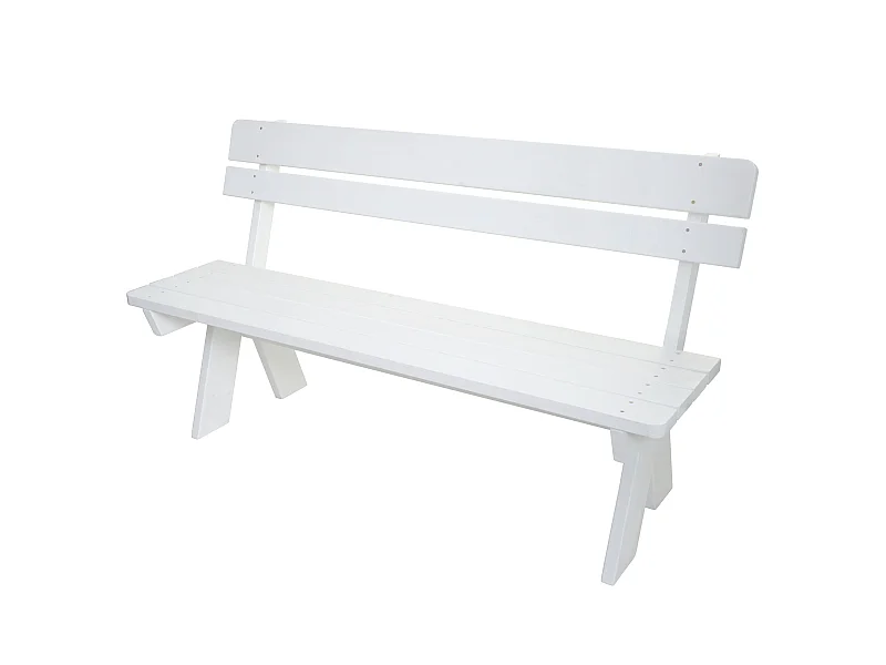 Banc de jardin MCW-L66,  blanc