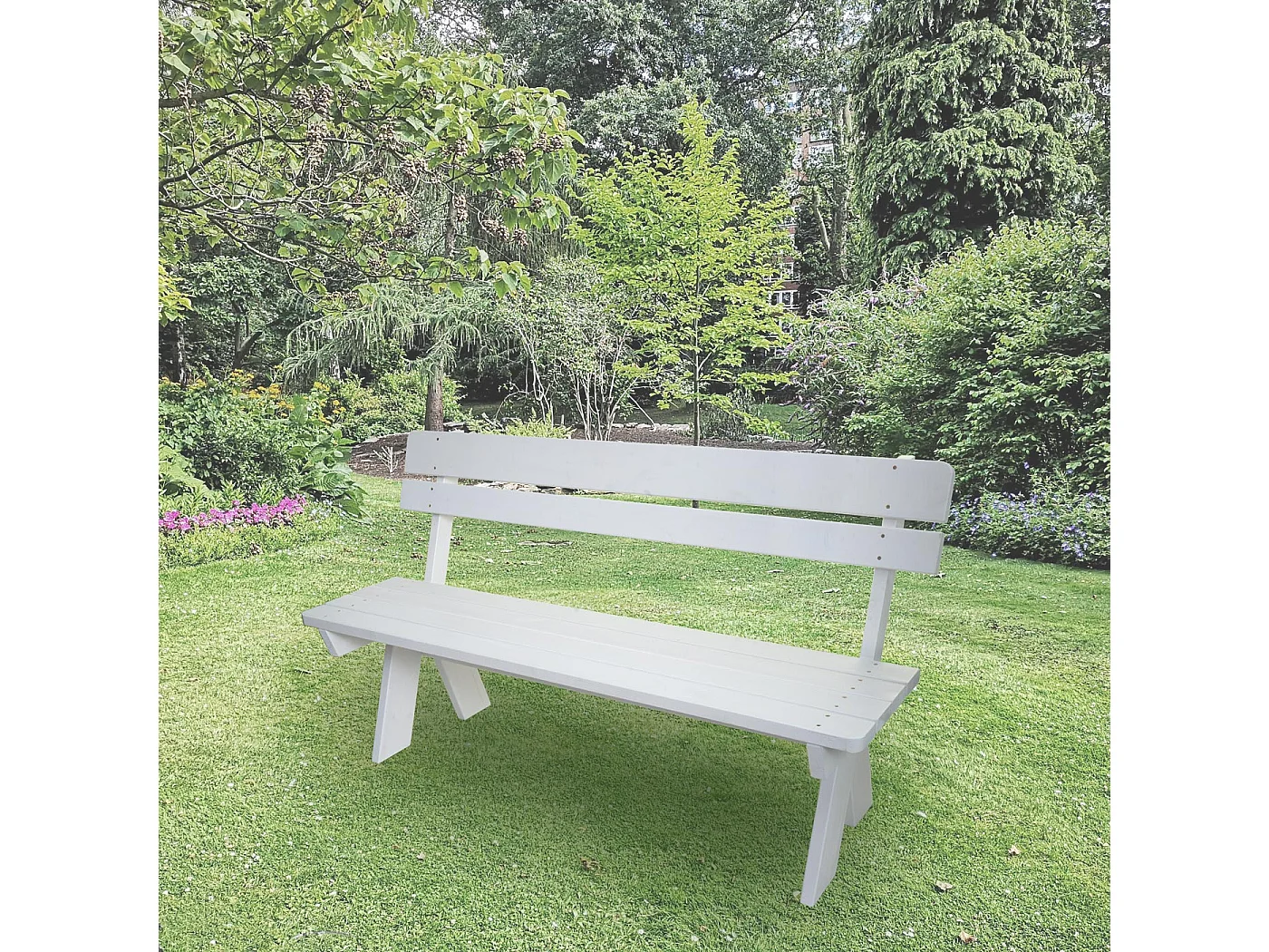 Banco de jardim MCW-L66,  branco