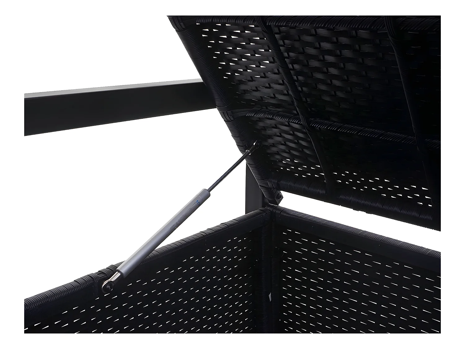 Poly-Rattan Banc 3 places MCW-F39,  anthracite, coussin vert