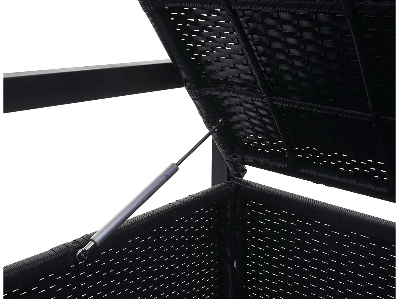 Polyrotan driezitsbank MCW-F39,  antraciet, kussens groen