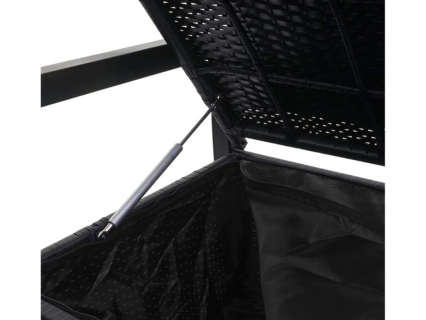 Poly-Rattan 3er Sitzbank MCW-F39, Anthrazit, Kissen creme