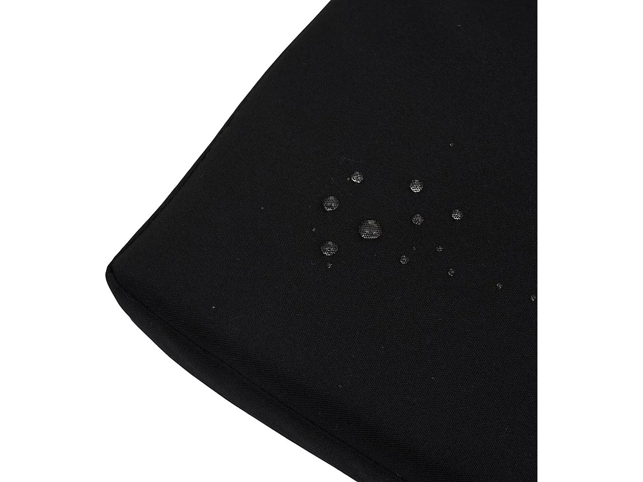 Ławka 3-osobowa z polirattanu MCW-F39,  antracyt, poduszki czarne