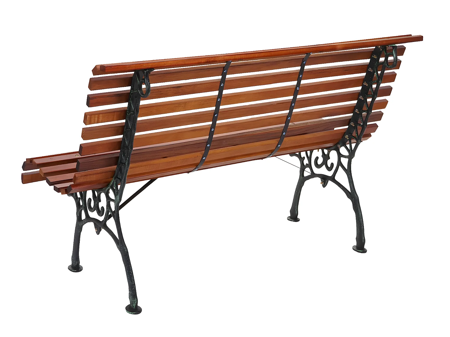 Banc de jardin MCW-F97 2 places,  2 places, 122cm, 24kg, marron