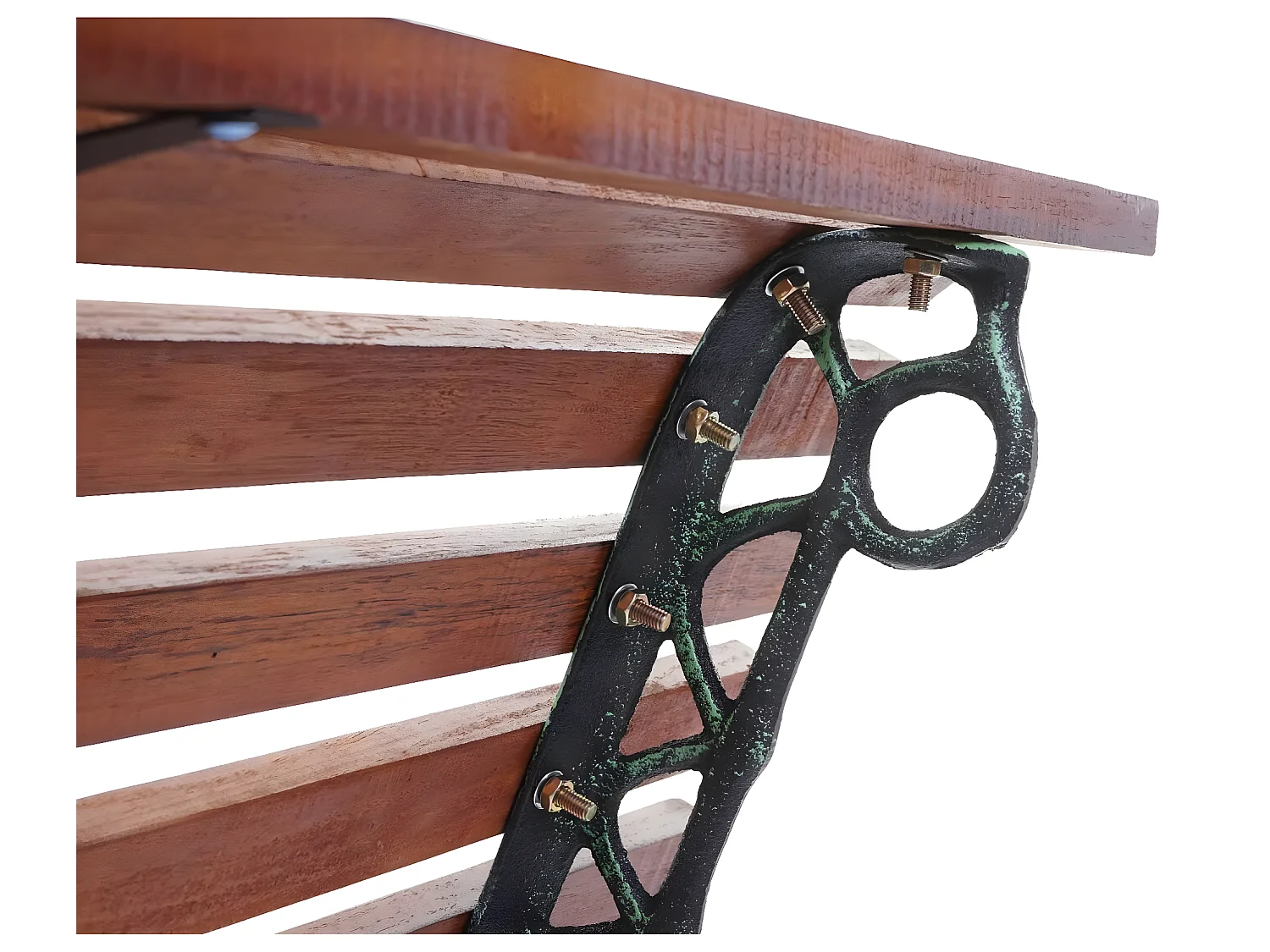 Banc de jardin MCW-F97 2 places,  2 places, 122cm, 24kg, marron