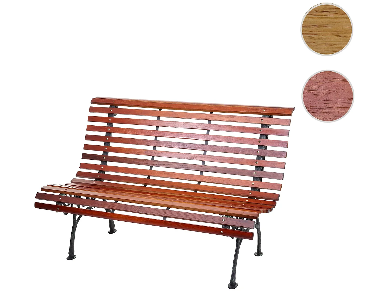 Banc de jardin MCW-F97 2 places,  2 places, 122cm, 24kg, marron