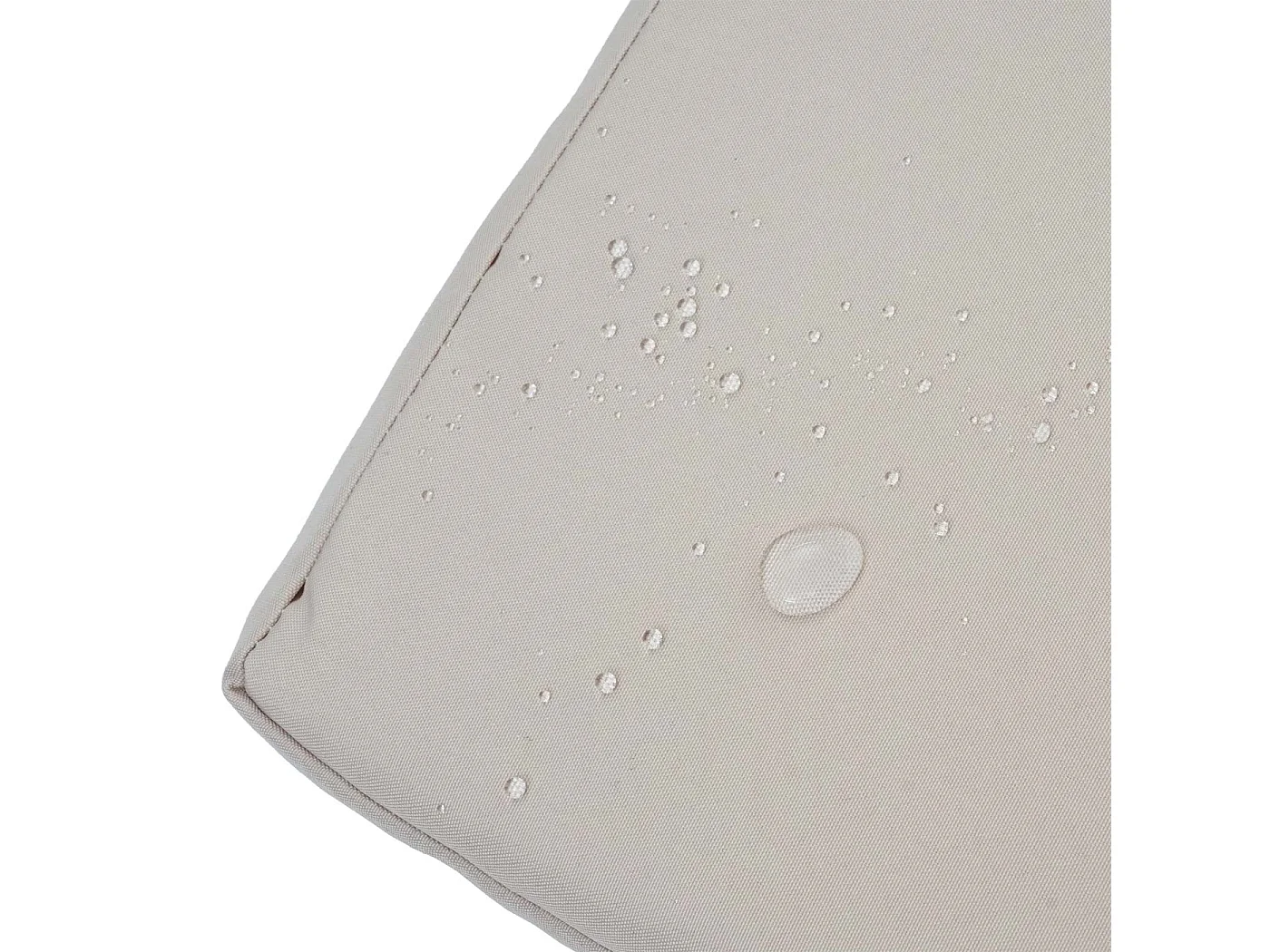 Polyrotan 3-zitsbank MCW-F39,  grijs-gemêleerd, kussens beige