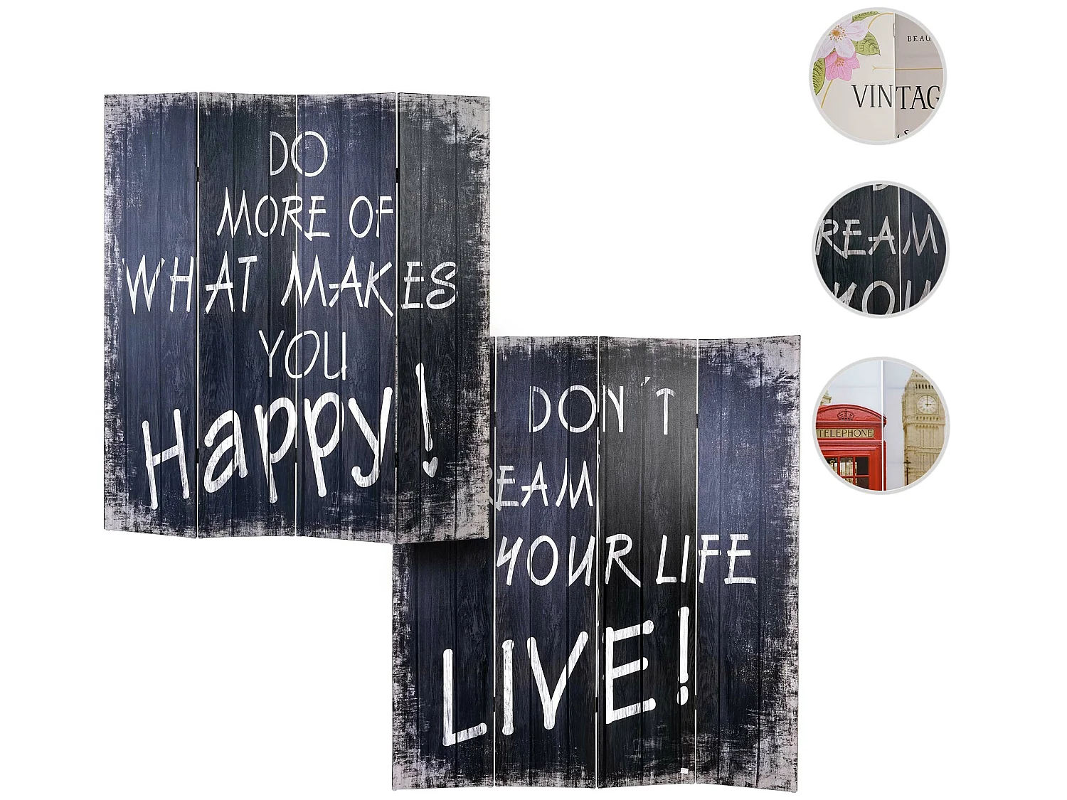 Fotopartition Retro,  180x160cm, zegge