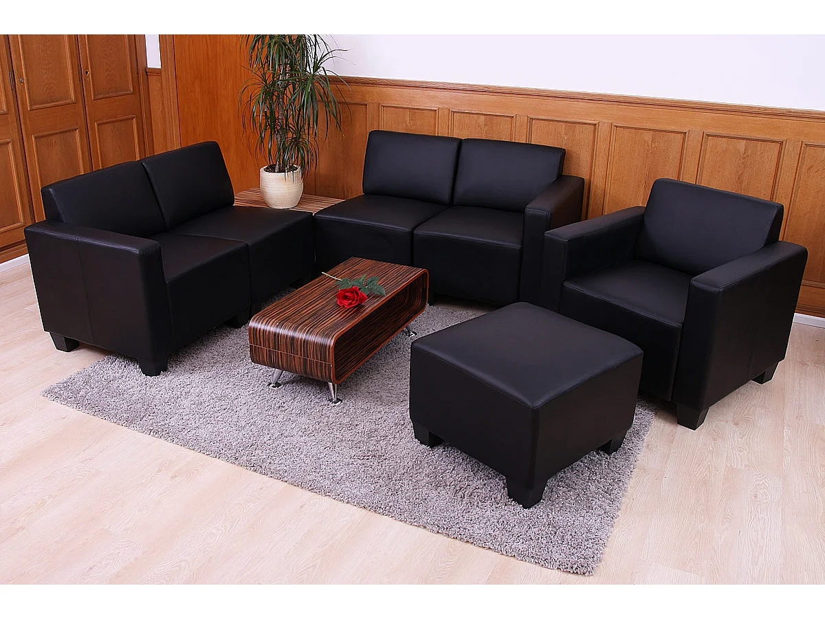 Bankstel Moncalieri (4-delig),  zwart