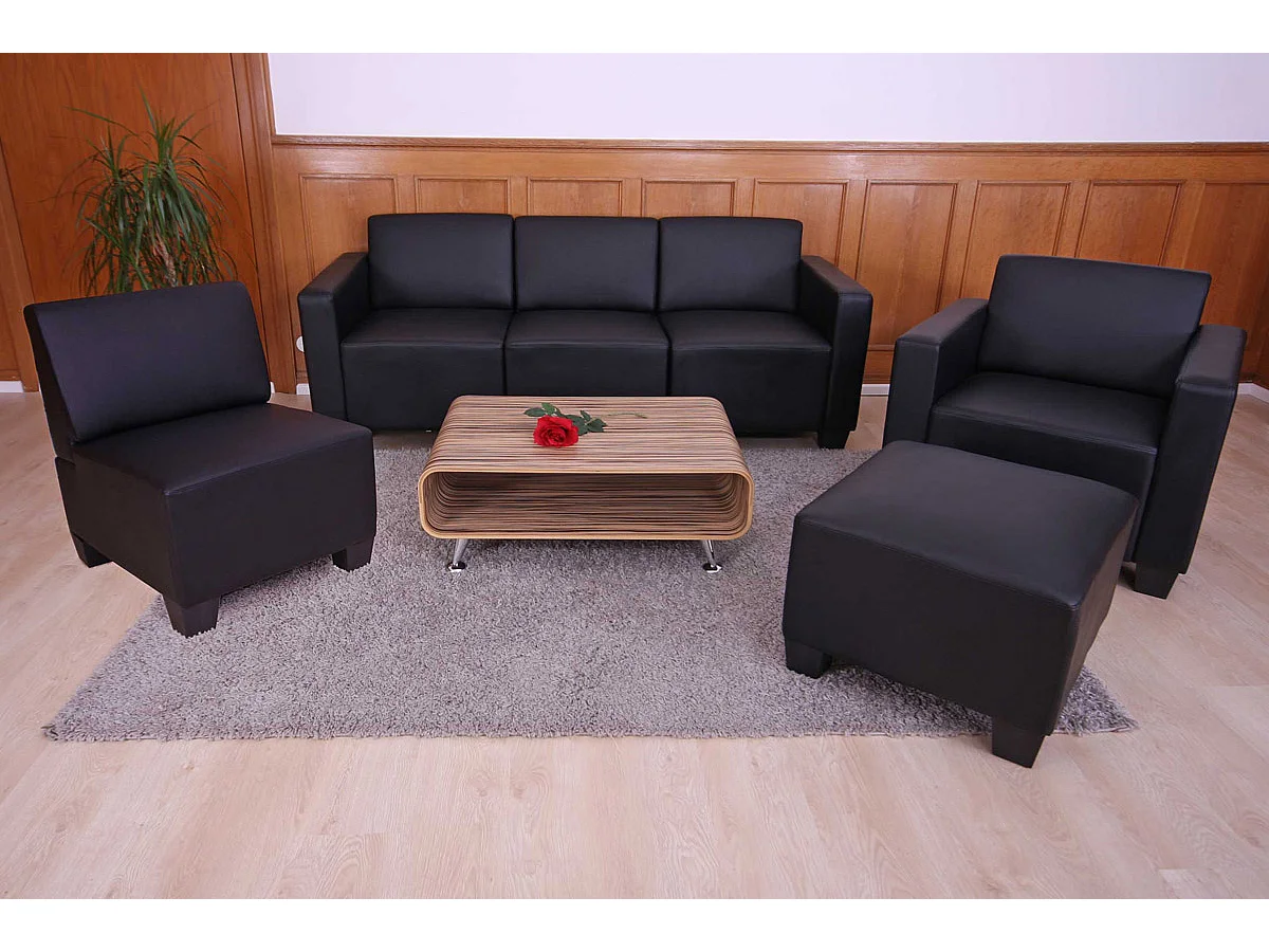 Bankstel Moncalieri (4-delig),  zwart