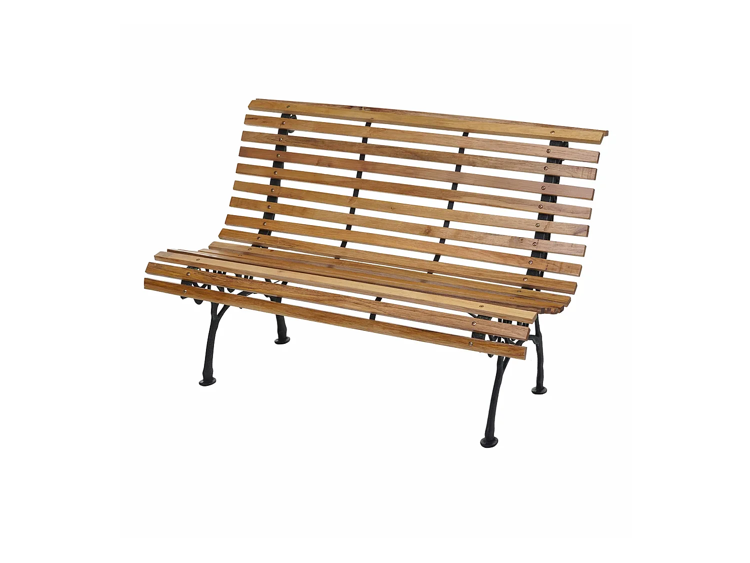 Banc de jardin MCW-F97 2 places,  marron clair