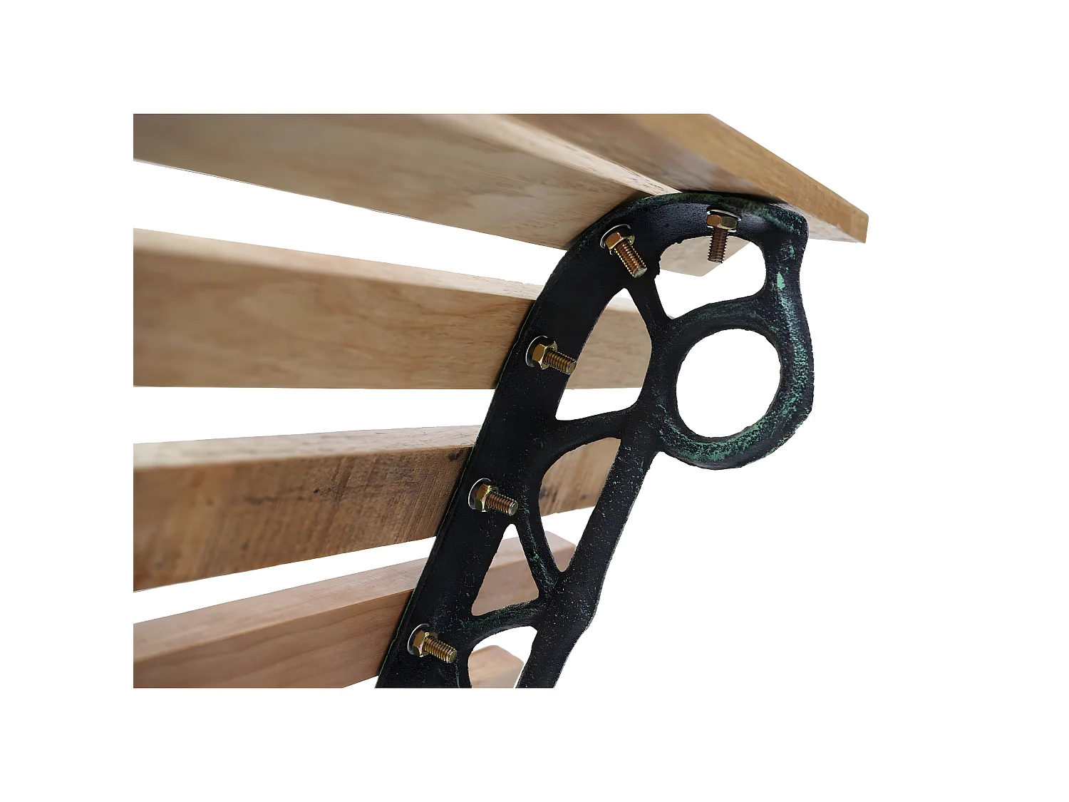 Banc de jardin MCW-F97 2 places,  marron clair