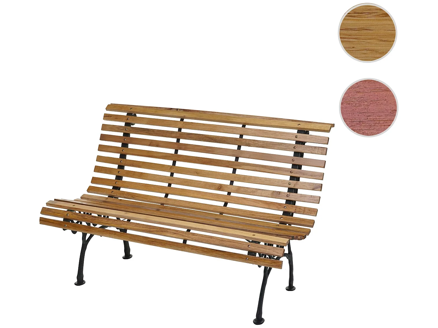 Banc de jardin MCW-F97 2 places,  marron clair