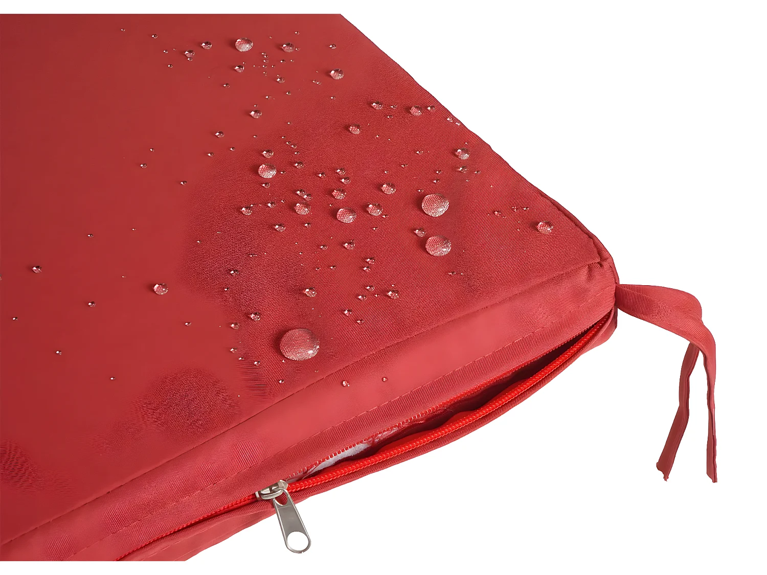 Poly-Rattan Banc 3 places MCW-F39,  anthracite, coussin bordeaux