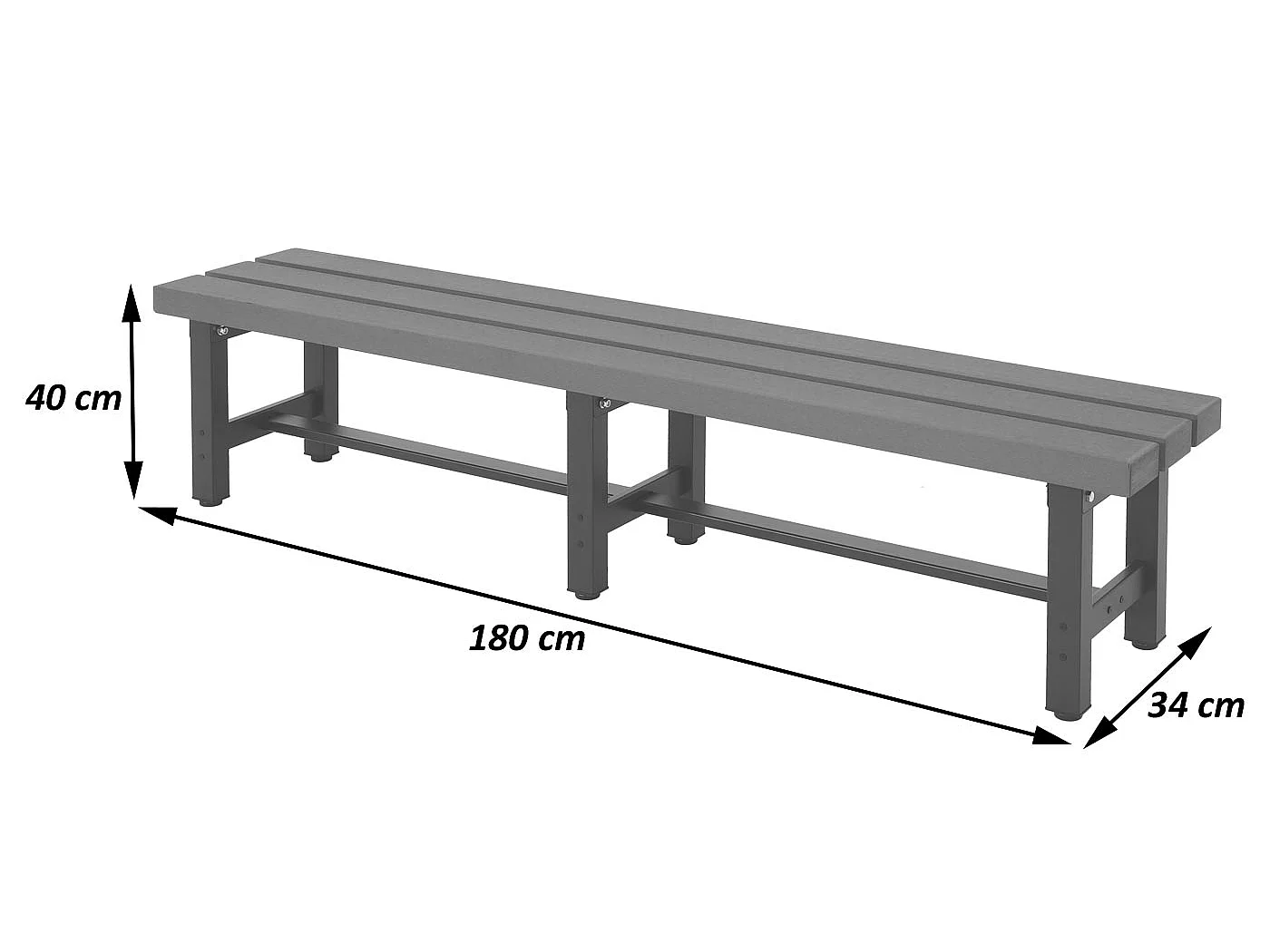 Aluminiowa ławka ogrodowa MCW-K60