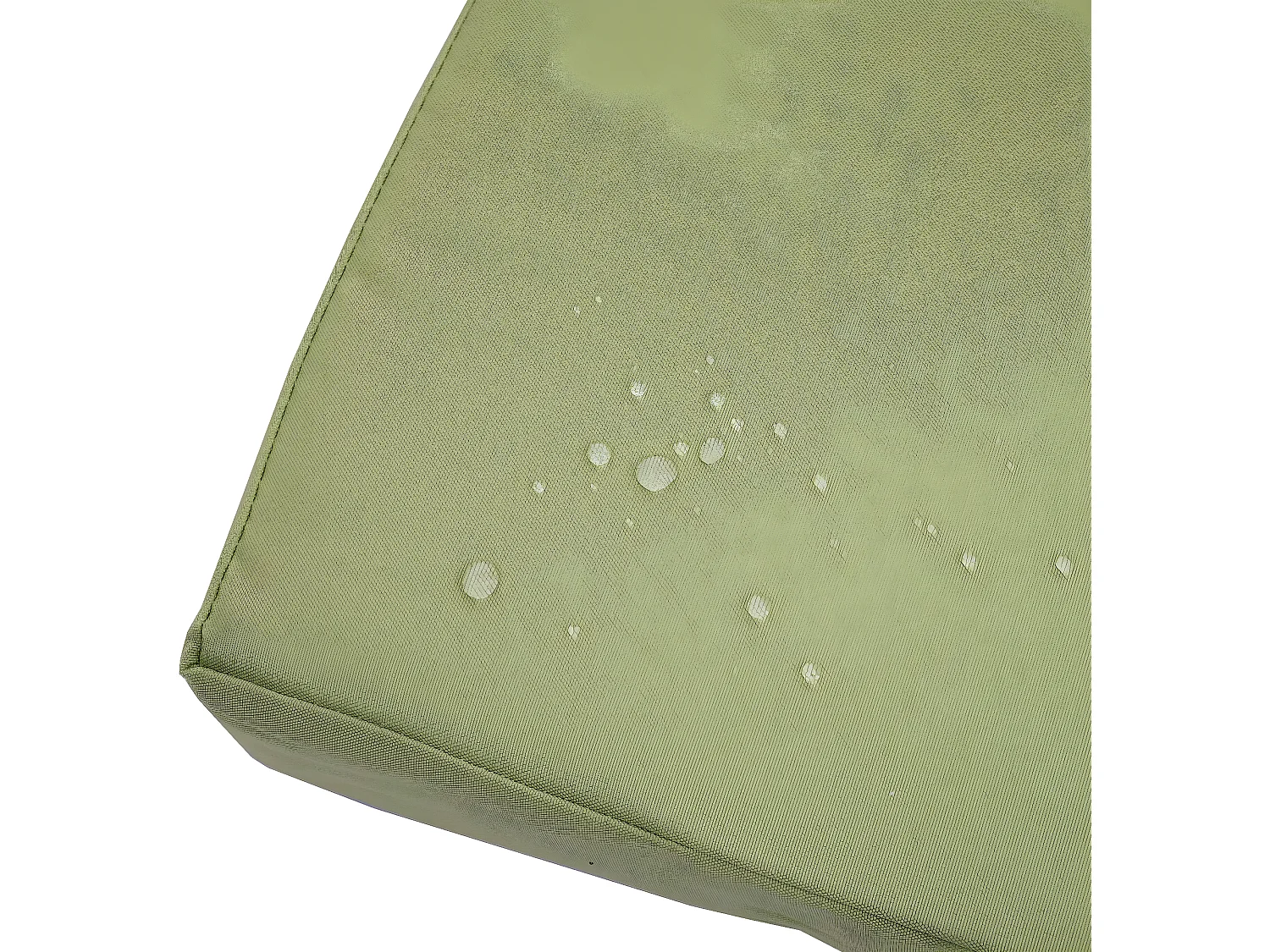 Ławka 3-osobowa z polirattanu MCW-F39,  szaro-motylkowy, poduszki zielone