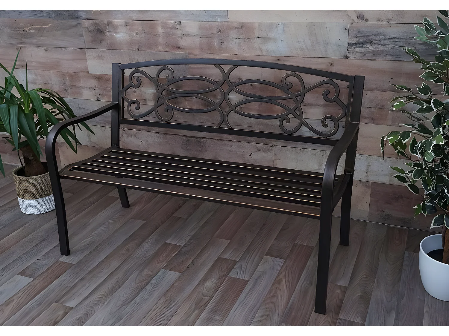 Banc de jardin MCW-F44,  bronze vintage