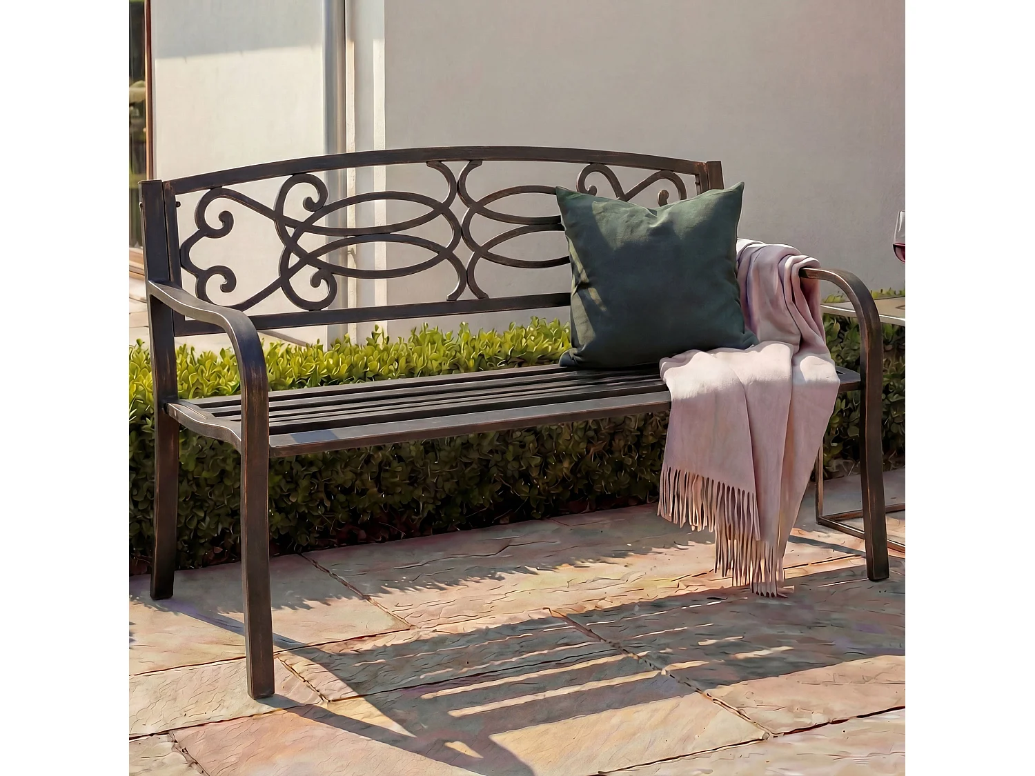 Banc de jardin MCW-F44,  bronze vintage