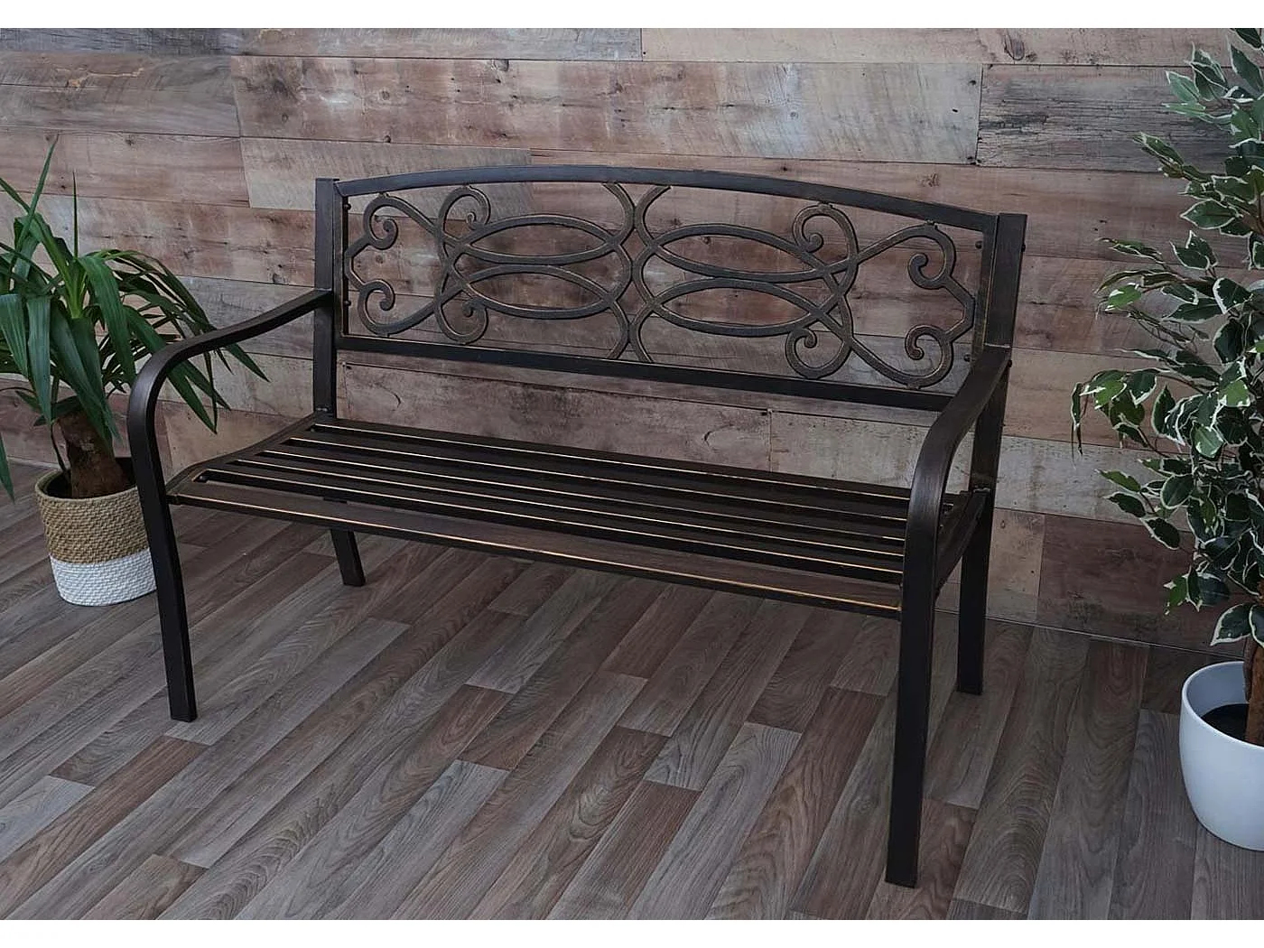Banc de jardin MCW-F44,  bronze vintage