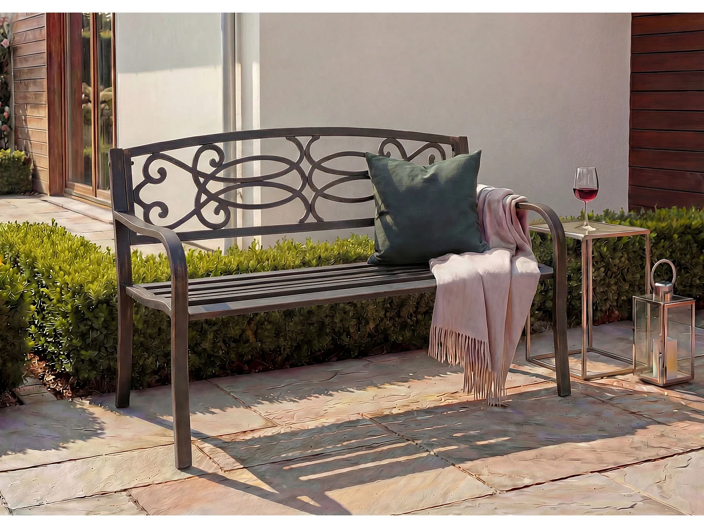 Banc de jardin MCW-F44,  bronze vintage