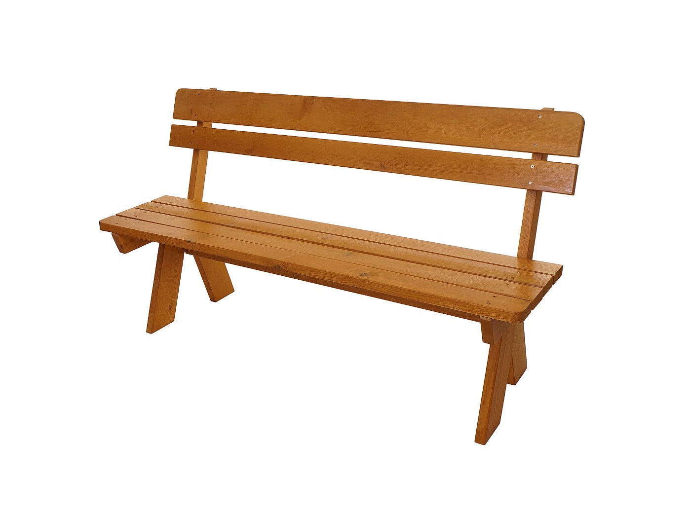 Panchina Da Esterno 3 Posti In Legno Massello - 148cm, Naturale, Per Giardino O Terrazzo - Foto 3