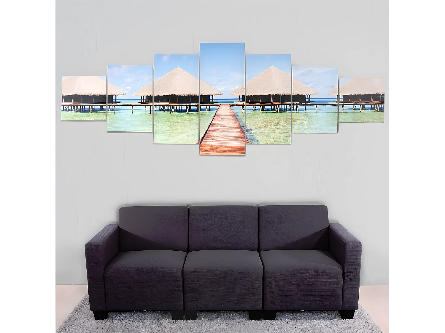 Leinwandbild H375 XL Beach (7-tlg.), Beach