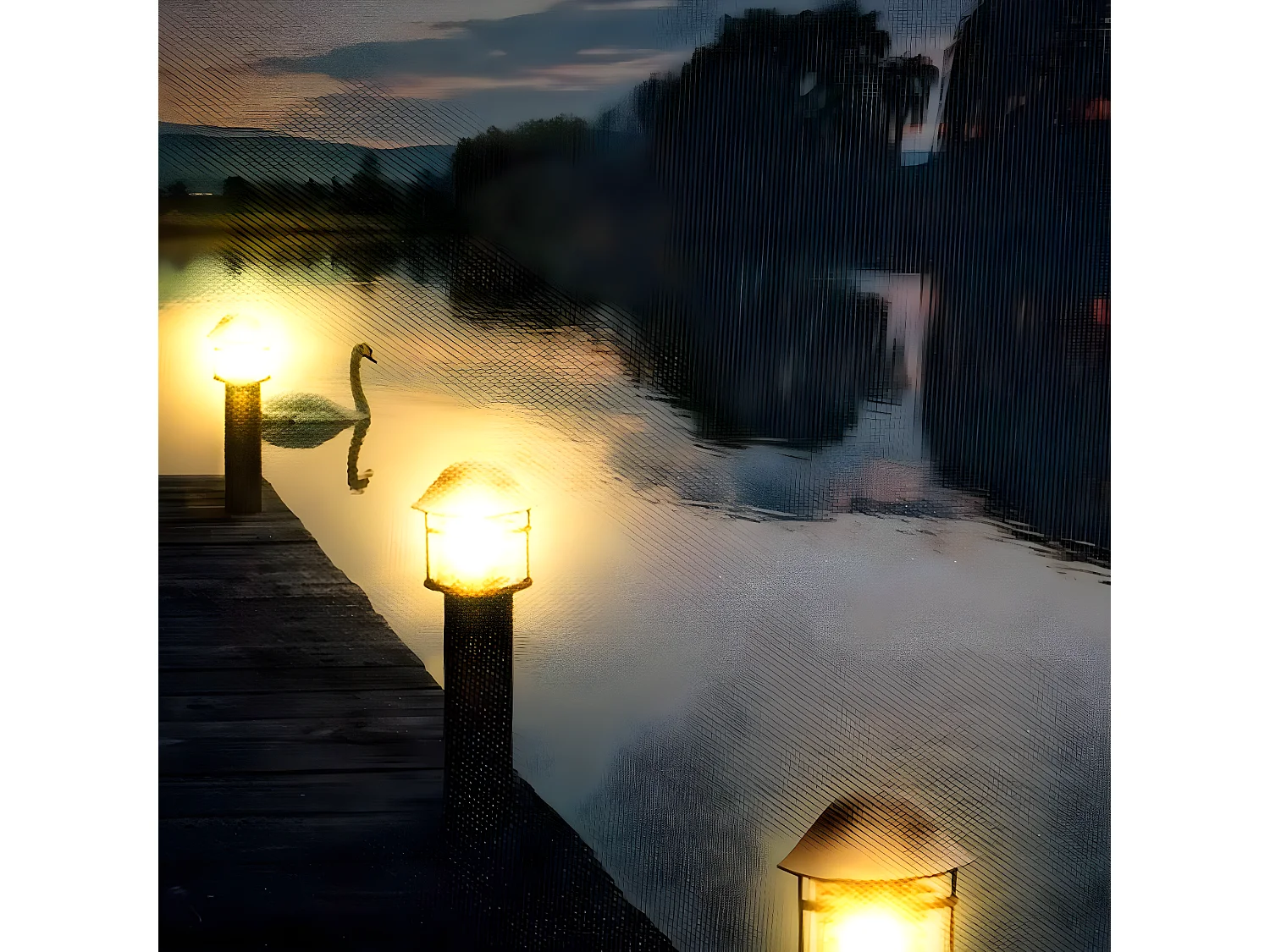 LED-Bild Lighthouse (2er Set), Lighthouse