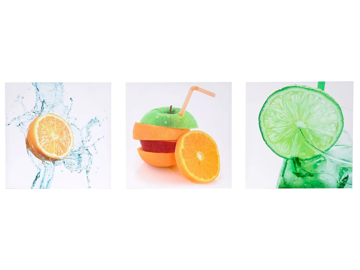 Canvas schilderij H376 New York (3 stuks),  fruit